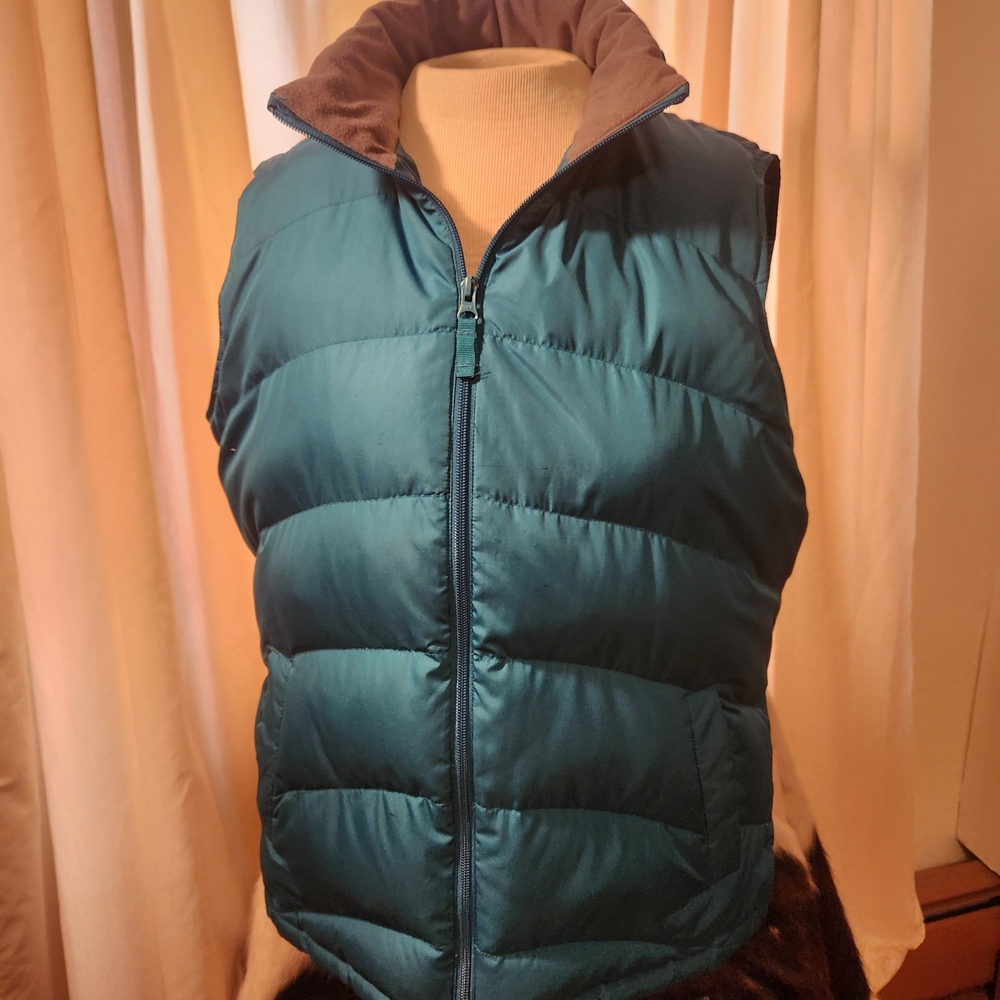 Lands' End Men's Blue Puffer Vest